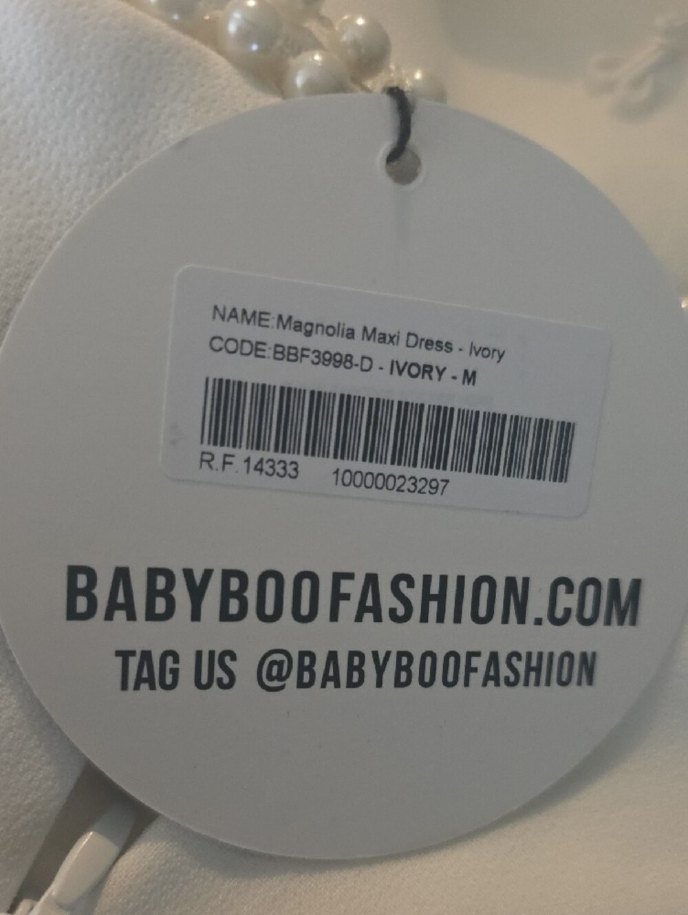 Babyboo Magnolia Maxi Weeding Ivory Bow Dress - Picture 10 of 15